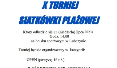 Turniej siatkówki plażowej w Lubczynie