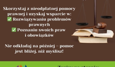 Masz problem prawny? Skorzystaj z nieodpłatnej pomocy prawnej i uzyskaj wsparcie