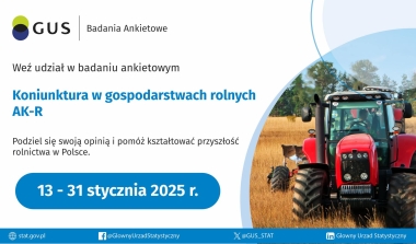 Informacja nt. Badania Koniunktury w Gospodarstwach Rolnych styczeń 2025